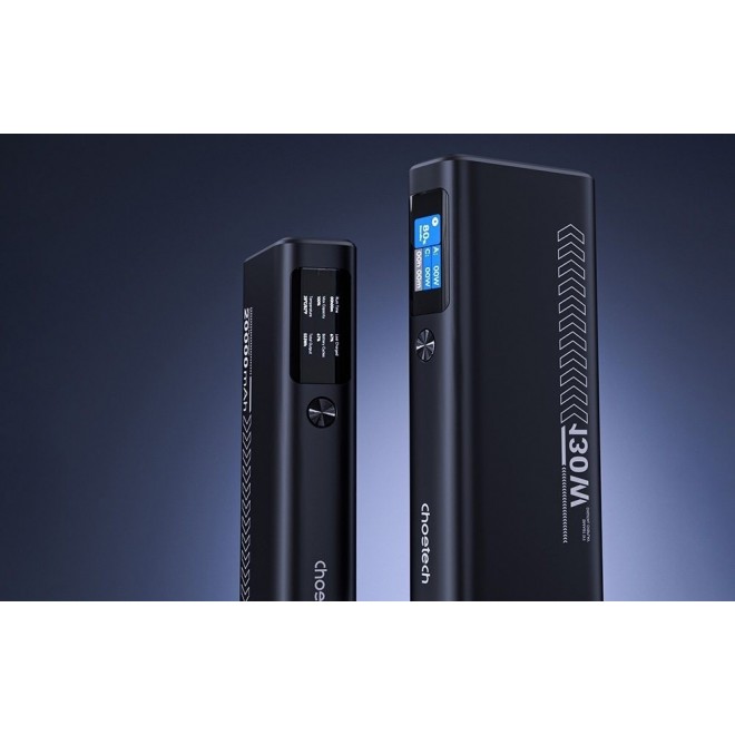 Choetech B702 20,000mAh PD130W USB-A + USB-C x 2, 3Ports & TFT Display ...