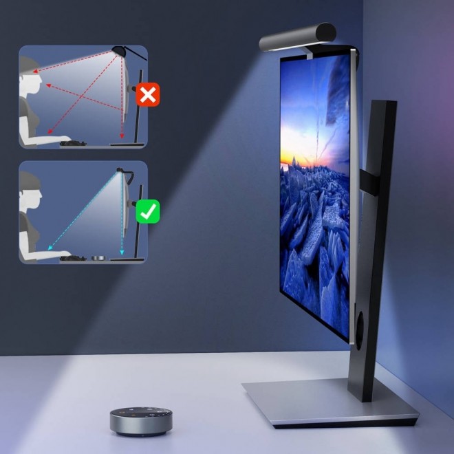 Choetech Wireless Controlled LED Monitor Light with Dial Controller E1129
