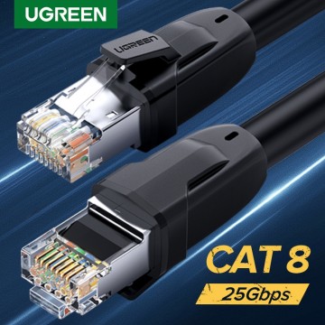 UGREEN 70330 Cat8 Cable - Pure Copper Patch Cord 3M (Black)