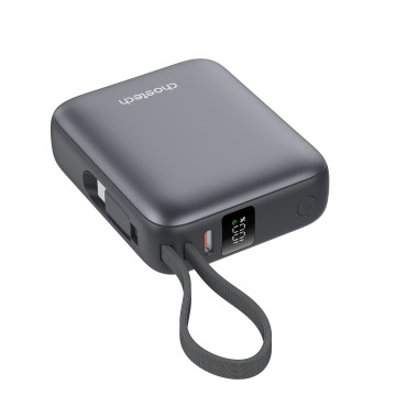 Choetech B832-GY Mini 35W 10,000mAh Power Bank with LED Display + USB-C Cable Space Grey 