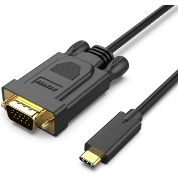 BBENFEI 000204BK-6F USB-C to VGA Cable Thunderbolt3 1.8M for MacBook, Samsung, Surface Book 2, Dell XPS 13/15, Pixelbook and More 