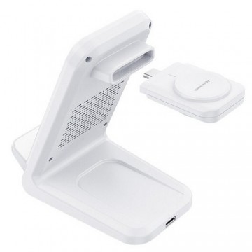 Choetech T608-WT 15W 3-in-1 Wireless Charger stand for I-phone/Samsung/Iwatch and Samsung watch/Air Pods