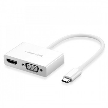 UGREEN 30843 Type C to HDMI VGA converter -  White 