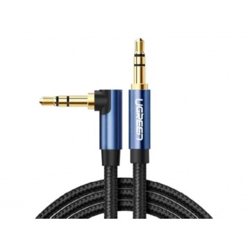 UGREEN 60181 3.5mm Male to 3.5mm Male Cable Gold Plated Metal Case with Braid 2m (Blue Black)