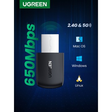 UGREEN 20204 AC650 Dual Band USB WLAN Adapter