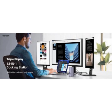 UGREEN 90325 USB C Triple Display Docking Station (13-in-1)