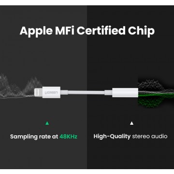 UGREEN 30759 Lightning to 3.5mm Audio Adapter White