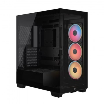 Corsair 3500X LX-R RGB iCUE LINK Mid-Tower PC Case - Black, E-ATX CC-9011335-WW