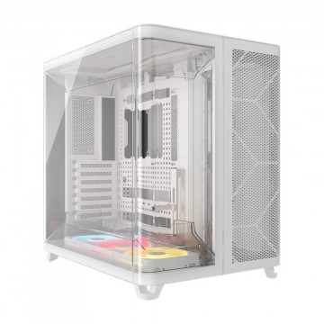 Corsair AIR 5400 LX-R RGB iCUE LINK Triple Chamber Mid-Tower PC Case - White; ATX/E-ATX CC-9011321-WW