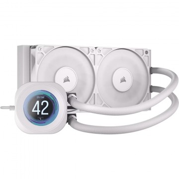 Corsair NAUTILUS 240 RS LCD Liquid CPU Cooler - White CW-9061032-WW