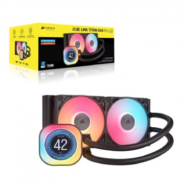 Corsair iCUE LINK TITAN 240 RX LCD Liquid CPU Cooler - Black CW-9061022-WW