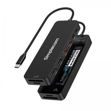 Simplecom CHT595 9-in-1 USB-C Multiport Docking Station with NVMe M.2 Enclosure 2xUSB-A 10Gbps