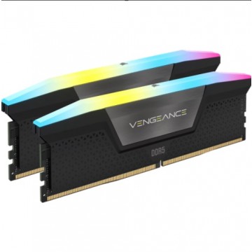 Corsair Vengeance RGB 16GB (2x8GB) DDR5 DRAM 5200MT/s CL40 Memory Kit — Black CMH16GX5M2B5200C40