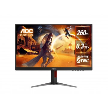 AOC 27" Gaming Monitor – QHD 260Hz (OC), 0.3ms MPRT, fully adjustable stand 