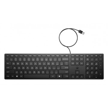 HP Wired 320K Full-Sized Keyboard - Compatible with Windows 10 - 9SR37UT