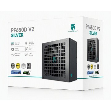 DeepCool PF650D V2 650W  Gamer Storm 80+ Silver/Cybenetics Non-Modular ATX Power Supply - R-PF650D-HF0B-JGAU-V2
