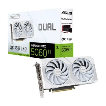 ASUS Dual GeForce RTX™ 5060 Ti 8GB - White - DUAL-RTX5060TI-O8G-WHITE