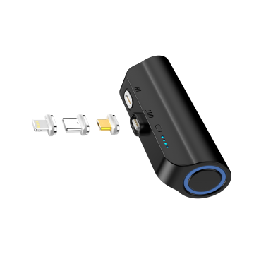 Choetech B660-BK 3000mAh Mini Power Bank - with 3 Magnetic Connectors - Black