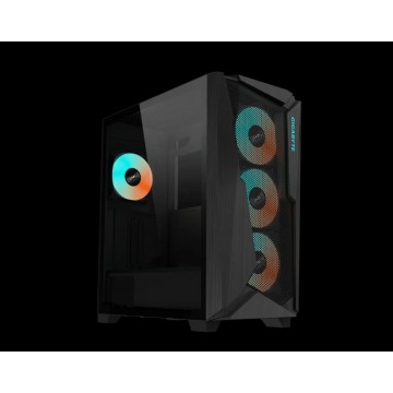 Gigabyte C301V2 RGB Tempered Glass E-ATX Black Mid Tower Gaming Chassis  2x3.5' 2x2.5' 2xUSB3.0 Detachable Dust Filter Liquid Cooling PSU Standard ATX