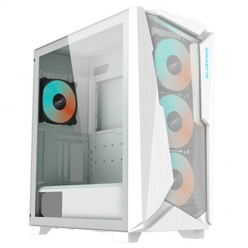 Gigabyte C301 GLASS Tempered Glass Mesh RGB Mid-Tower E-ATX Case - White