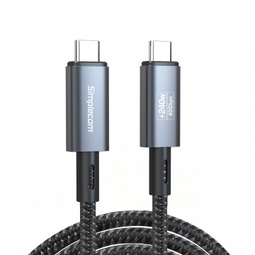 Simplecom CA612 1.2M USB-C to USB-C Cable USB4 40Gbps 5A 240W PD3.1 8K@60Hz