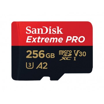 SanDisk Extreme Pro 256GB microSD SDXC SDXC UHS-I 200MB/s 140MB/s V30 U3 A2 4K UHD Shock temperature water & X-ray proof with SD Adaptor