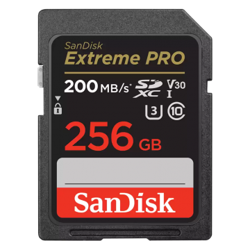 SanDisk 256GB Extreme PRO Memory Card 200MB/s Full HD & 4K UHD Class 30 Speed Shock Proof Temperature Proof Water Proof X-ray Proof Digital Camera