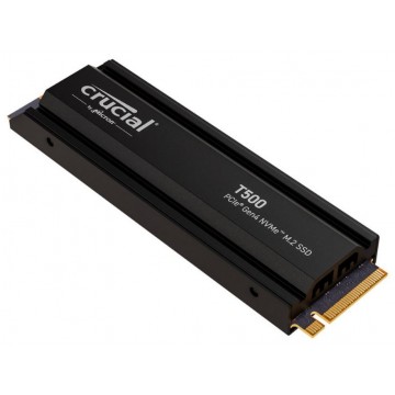 Crucial T500 1TB Gen4 NVMe SSD Heatsink - 7300/6800 MB/s R/W 600TBW 1440K IOPs 1.5M hrs MTTF Acronis True Image Adobe Creative Cloud for PS5 ~MZ-V8P