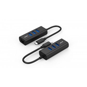 VOLANS VL-HJ45-C2 Aluminium USB-C (Gen 2) to 3-Port Hub & Gigabit Ethernet Adapter