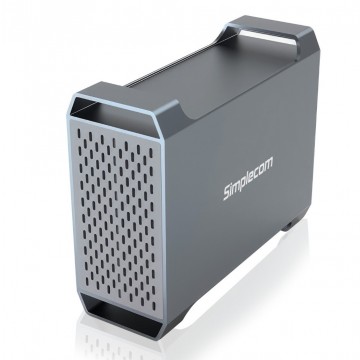 Simplecom SE482 SuperSpeed USB Dual Bay 3.5' SATA Hard Drive RAID Enclosure USB-C RAID 0/1, JBOD