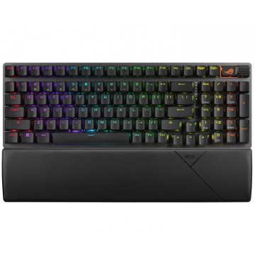 ASUS ROG STRIX SCOPE II 96 WL Snow Switch Wireless Gaming Mechanical Keyboard, Tri-mode Connection, Streamer hotkeys, PBT Keycaps