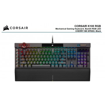 Corsair K100 RGB Mechanical Gaming Keyboard - Cherry MX Speed Switches