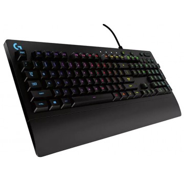 Logitech G213 Prodigy RGB Gaming Keyboard, 16.8 Million Lighting Colors Mech-Dome Backlit Keys Dedicated Media Controls Spill-Resistant Durable
