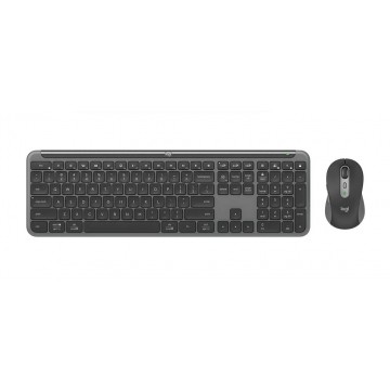 Logitech SIGNATURE SLIM COMBO MK950 -Graphite Keyboard Full-size layout with number pad Mouse 1000 DPI 1-Year Limited Hardware Warranty