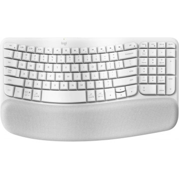 Logitech Ergo Series Wave Keys Wireless Ergonomic Keyboard (Off-white)