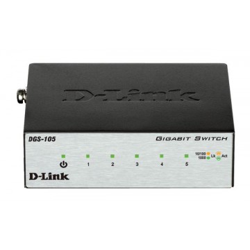 D-Link 5-Port Gigabit Unmanaged Desktop Switch with 5 RJ45 Ports