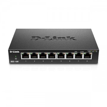 D-Link 8-Port Gigabit Unmanaged Desktop Switch with 8 RJ45 Ports