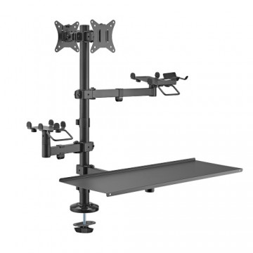 Brateck POS Mounting Solution For Dual Screens (with keyboard tray)