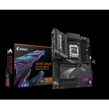 Gigabyte X870 AORUS ELITE WIFI7 AMD AM5 ATX Motherboard 4x DDR5~256GB,3x PCIe x16, 4x M.2, 4x SATA 6, 4x USB 3.2, 4x USB2.0, 2x USB-C,