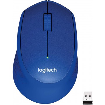Logitech M331 Silent Plus Wireless Optical Mouse - Blue