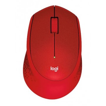 Logitech M331 Silent Plus Wireless Optical Mouse - Red