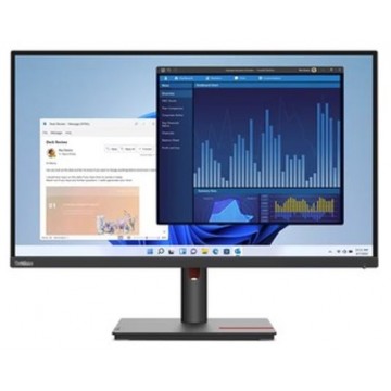 LENOVO ThinkVision T27P-30 27' UHD USB-C Monitor 4K 3840x2160 16:9 Height Adjustable Tilt Swivel Pivot DP HDMI USB-C 3xUSB3.2 Hub 3yr
