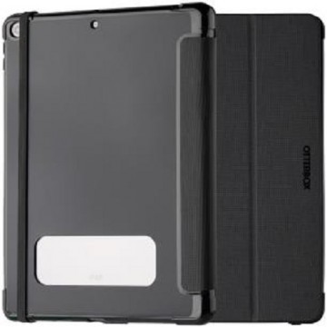 OtterBox React Folio Apple iPad (10.2') (9th/8th/7th Gen) Case Black ProPack -(77-92197), DROP+ Military Standard, Pencil Holder, Multi-Position Stand