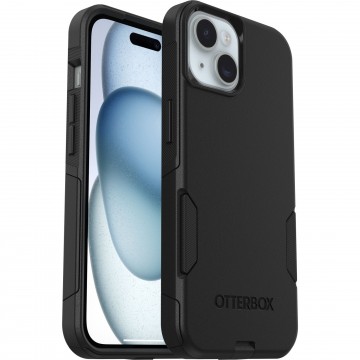 OtterBox Commuter Apple iPhone 15 / iPhone 14 / iPhone 13 (6.1') Case Black - (77-92605), Antimicrobial, DROP+ 3X Military Standard, Dual-Layer