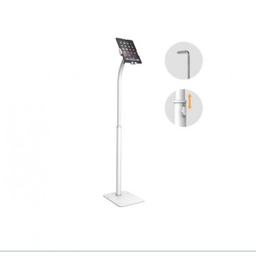 Bratech Height Adjustable Universal Anti-TheftTable Floor Stand compatible with7.9'-11' Tablets-White