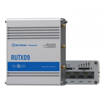 Teltonika RUTX09 - Instant LTE Failover | Reliable and Secure CAT6 Dual SIM 4G LTE Router/Firewall, Gigabit Ethernet, Location Tracking with GNSS/GPS