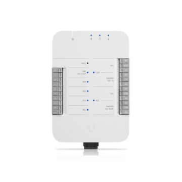 Ubiquiti UniFi Access Hub - Single Door Entry Mechanism - PoE Powered, Supports UA-LITE and UA-PRO - Four Inputs and 12v Dry Relays for Most Door Lock