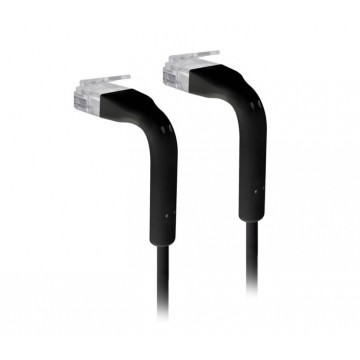 UniFi Patch Cable 1m Black, Both End Bendable to 90 Degree, RJ45 Ethernet Cable, Cat6, Ultra-Thin 3mm Diameter U-Cable-Patch-1M-RJ45-BK