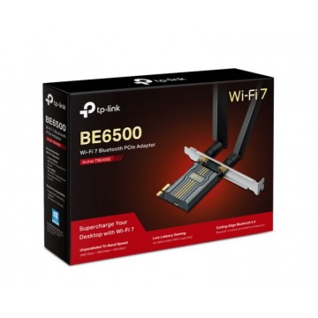 TP-Link Archer TBE400E BE6500 Wi-Fi 7 Bluetooth 5.4 PCIe Adapter,  6GHz@2882 Mbps, 5GHz@2882 Mbps, 2.4GHz@688 Mbps (wifi7) (NIC)