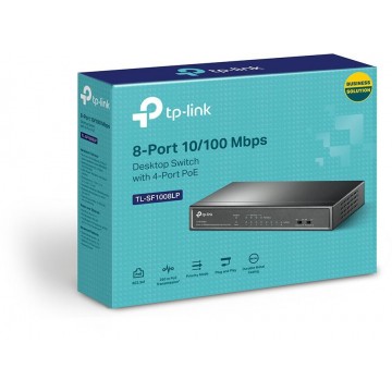 TP-LINK TL-SF1008LP 8-Port 10/100Mbps Desktop Switch with 4-Port PoE